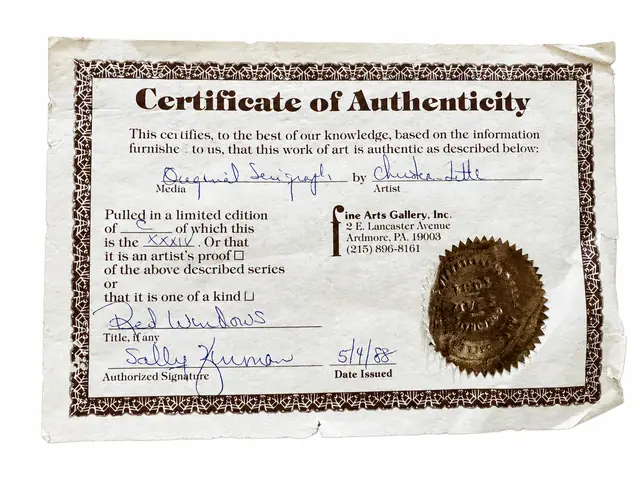 Original Serigraph Garden Landscape, Pencil Signed, Certificate of Authenticity - certificate