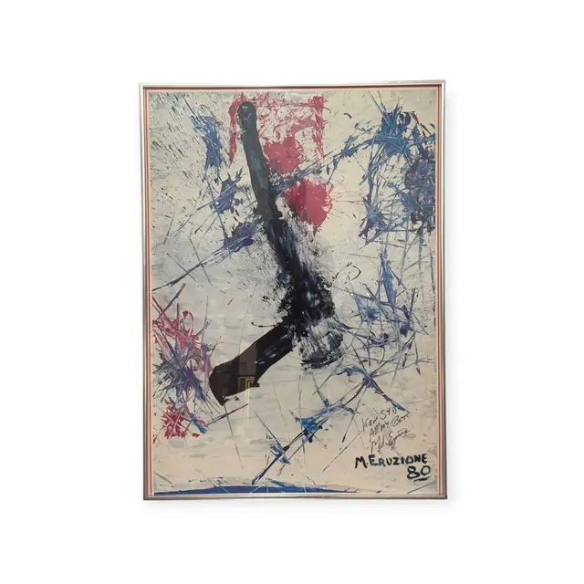 Mike Eruzione 1984 Olympic Art Collection Print, Signed, Framed, 1984 - full view