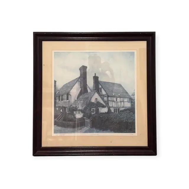 Groombridge, Signed Tom Caldwell Cottage Print, Numbered Edition, Framed, 1989 - full view