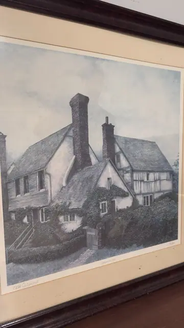 Groombridge, Signed Tom Caldwell Cottage Print, Numbered Edition, Framed, 1989 - detail