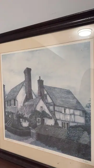 Groombridge, Signed Tom Caldwell Cottage Print, Numbered Edition, Framed, 1989 - detail