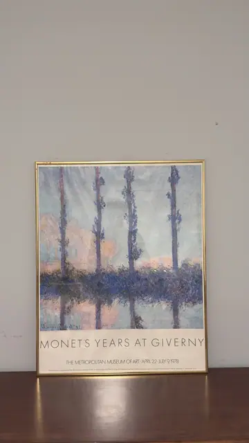 Monet's Years at Giverny Metropolitan Museum Poster, Claude Monet, Signed, Framed, 1978 - full view