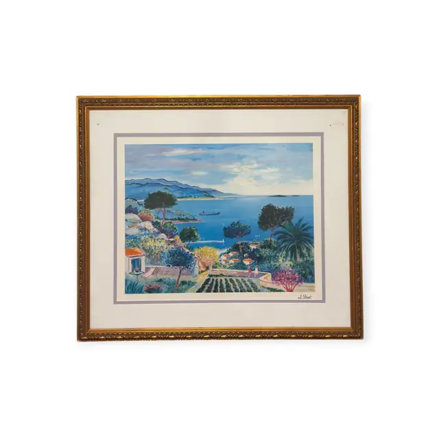 Picot, Two Femmes au Jardin a Theoule, Picot, Jean-claude, Signed in the Plate, Framed, 2000 - full view