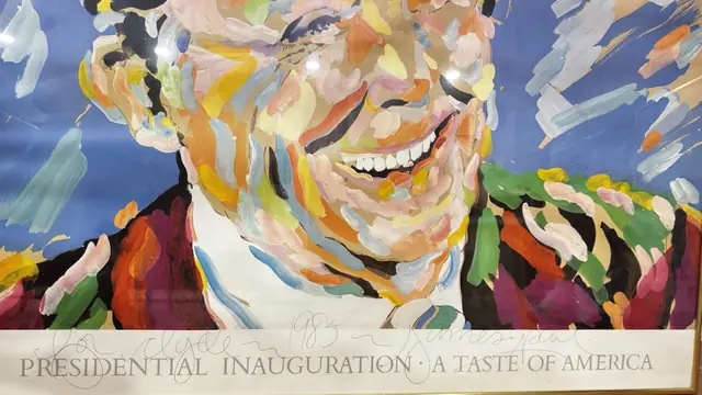 1985 Presidential Inauguration Gala Poster, Signed, Framed, 1985 - certificate