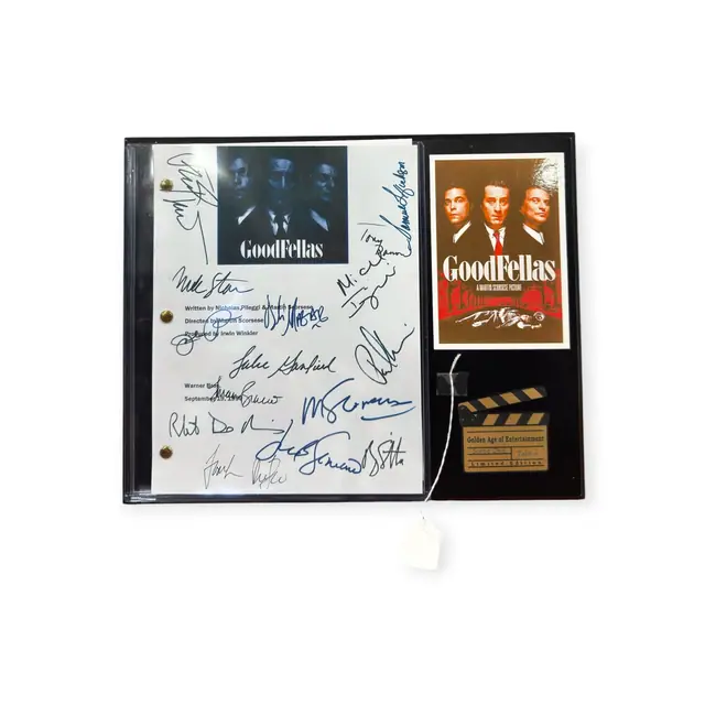 GoodFellas Limited Edition Autographed Script Display, Numbered Edition, Unframed - full view
