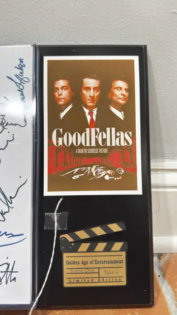 GoodFellas Limited Edition Autographed Script Display, Numbered Edition, Unframed - detail