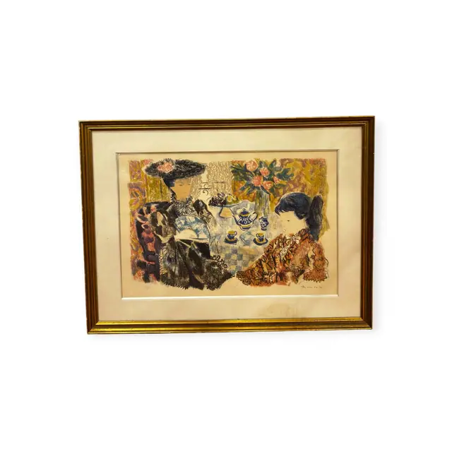 Grau Sala Colour Lithograph, En Visite, Numbered Edition, Framed - full view