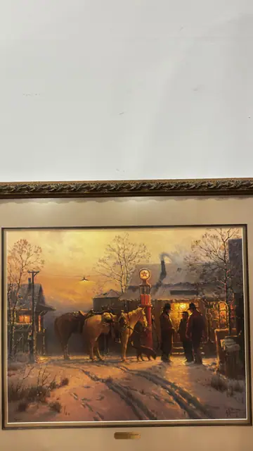 G. Harvey The Warmth of Friendship Print, Numbered Edition, Framed, 1996 - detail