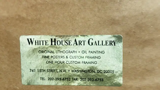 Girl With White Horse, Gold Leaf Artwork, Signed, Framed - certificate