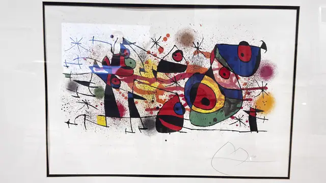 Joan Miro Ceramiques Photomechanical Graphic, Signed in the Plate, Framed, 1993 - detail
