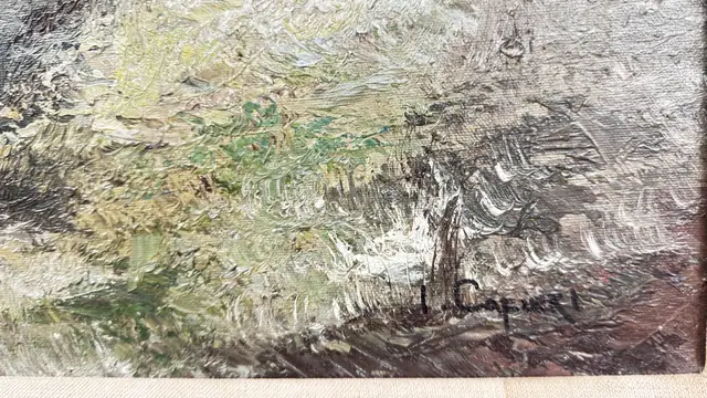 Snowbound Farmstead In Winter Woods, Signed, Framed - signature