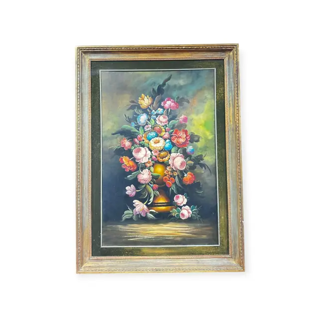 Old Master Style Floral Still Life, Framed - full view