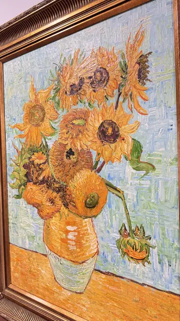 Sunflowers in a Vase After Van Gogh, B. Kenna, Signed, Framed - detail