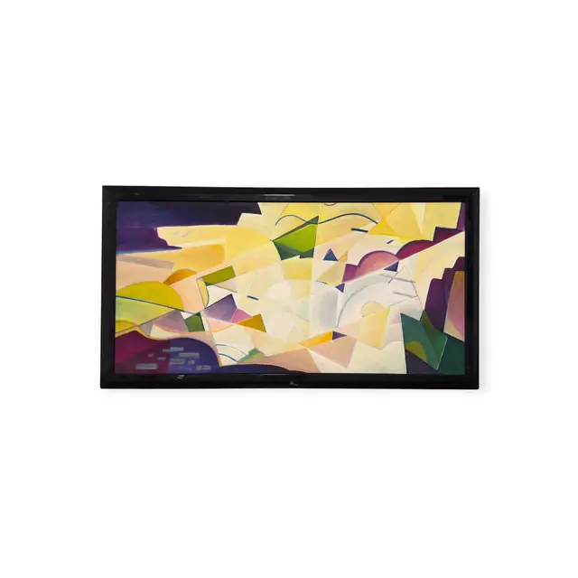 Large Faceted Abstract Landscape 1947, L.HASE, Signed, Framed, 1947 - full view